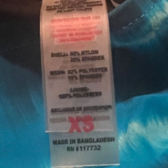 ZeroXposur Women's Tie Dye Tankini Swimsuit Top in Pacific Blue Extra Small NWT - Picture 9 of 10